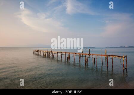 Twilight Fischerdorf Bophut Beach, Koh Samui, Thailand Stockfoto