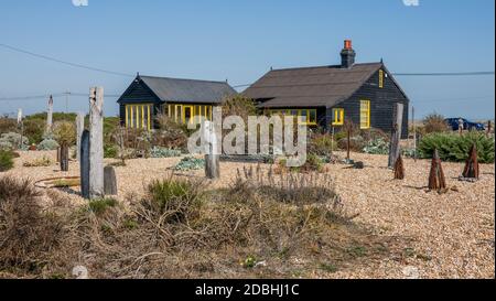 Prospect Cottage, Derek Jarman's Haus und Garten, Dungeness, Kent Stockfoto