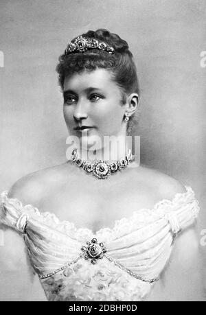 Das Porträt zeigt Kronprinzessin Augusta Victoria im Jahr ihrer Heirat mit Kronprinz Wilhelm (später Kaiser Wilhelm II.). Stockfoto