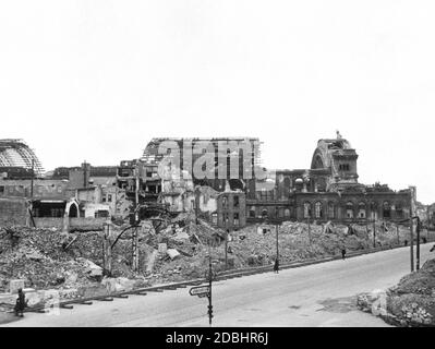 Die Ruine des Anhalter Bahnhofs in Berlin. Stockfoto