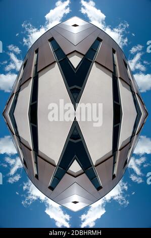 Abstraktes Gebäude Bild, Blackburn, Lancashire, Großbritannien. Stockfoto