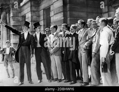 Austauschstudent aus Deutschland am English Eton College. Stockfoto