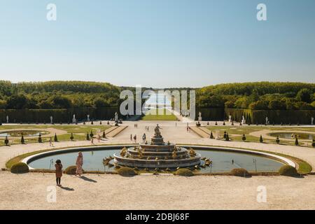 Gärten, Schloss Versailles, UNESCO-Weltkulturerbe, Yvelines, Ile-de-France, Frankreich, Europa Stockfoto