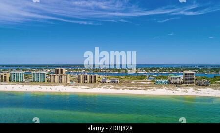Luftaufnahme des Perdido Key Beach in der Nähe von Pensacola, Florida Stockfoto