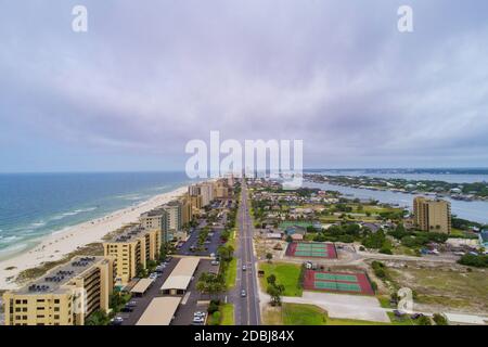 Luftaufnahme des Perdido Key Beach in der Nähe von Pensacola, Florida Stockfoto