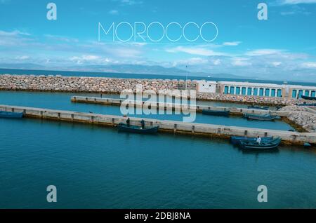 Fischerhafen Tanger. Der neue Hafen, der in Tanger, Marokko gestartet wurde Stockfoto