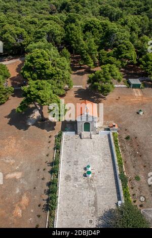 Blick vom Leuchtturm Punta Bjanca Stockfoto