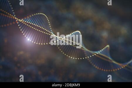 Bild von den genetischen Code der DNA. Konzept Bild für den Einsatz als Hintergrund. Farbige 3D-Darstellung. Stockfoto