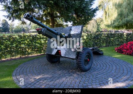 25 Pfünder Pistole auf dem CAE Glas Park in Oswestry Shropshire September 2020 Stockfoto