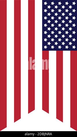 vereinigte Staaten von amerika Flagge Girlande Vektor Illustration Design Stock Vektor