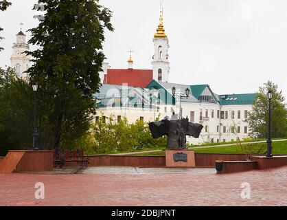 WITEBSK, WEISSRUSSLAND - 11. AUGUST 2019: Denkmal des berühmten russischen Dichters Alexandr Puschkin in Witebsk. Stockfoto