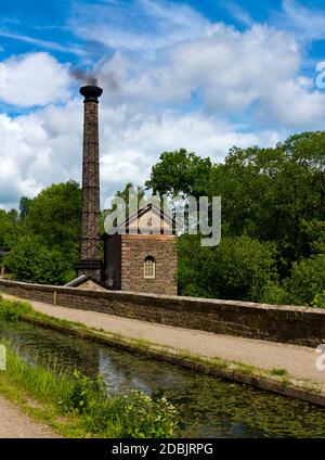 Leawood Pump House wurde 1849 gebaut, um Wasser zu liefern Der Cromford Canal im Derbyshire Peak District England Stockfoto