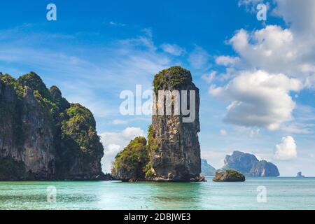 AO Pai Plong Strand, Krabi, Thailand an einem Sommertag Stockfoto