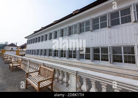 Orangerien, Gewächshäuser mit Gärten, Schloss Hof, Barockstil des Architekten Johann Lukas von Hildebrandt, Marchfeld, Österreich Stockfoto