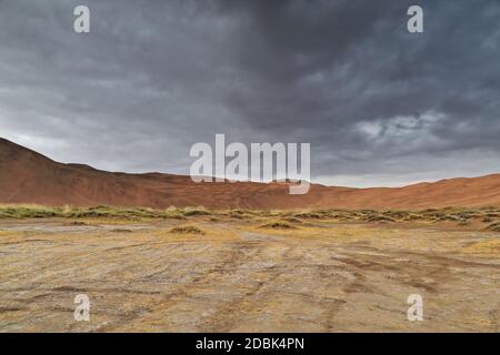 Sumu Jaran Lakebed-Badain Jaran Wüste Sand Megadunes. Innere Mongolei-China-1120 Stockfoto