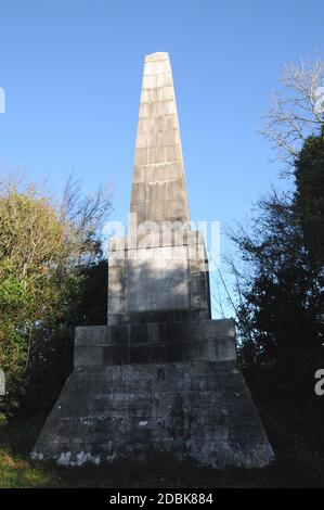 Das Martyrs' Memorial steht auf dem Cliffe Hill in der Stadt Lewes in East Sussex. Es erinnert an die 17 protestantischen Märtyrer, die in der Stadt zu Tode verbrannt wurden. Stockfoto