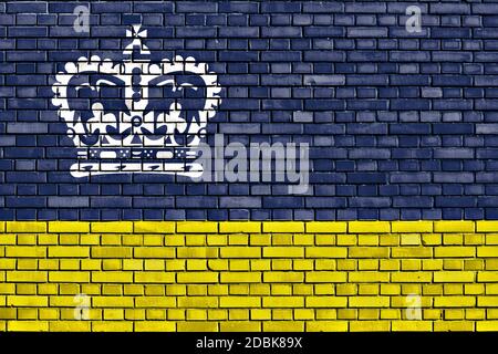 Flagge von Regina auf Mauer gemalt Stockfoto