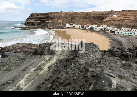Puertito de los Molinos ist ein kleines Dorf auf Fuerteventura Fast am Strand gebaut Stockfoto