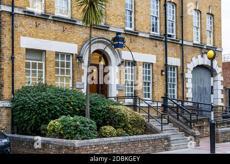 Kentish Town Police Station in Holmes Road, Kentish Town, London, Großbritannien Stockfoto