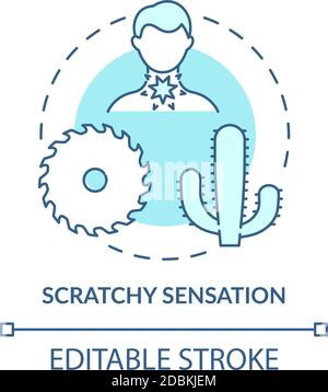 Scratchy Sensation Concept Icon Stock Vektor