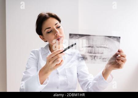 Zahnmedizin Weisheitszähne Zahnmedizin Röntgenbildgebung Stockfoto