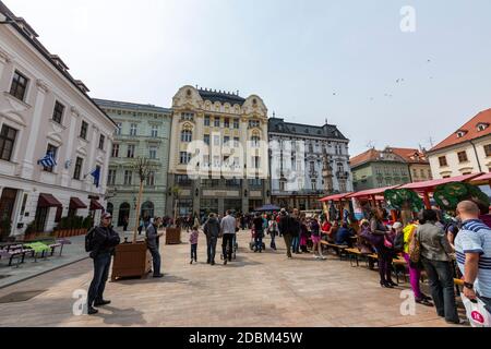 Hlavné námestie , Hauptplatz, Altstadt, Bratislava, Slowakei Stockfoto