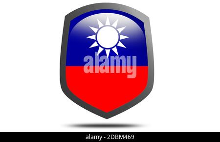 Taiwan Land Flagge Schild Symbol, 3d-Rendering Stockfoto