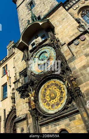 Prager astronomische Uhr Prag Tschechische Republik Stockfoto