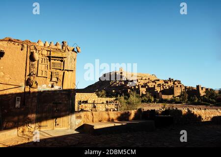 AIT Benhaddou in der Morgendämmerung, Marrakesch, Marokko Stockfoto