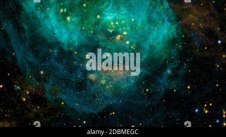 Raumszene mit Sternen und Galaxien. Elemente dieses Bildes, die von der NASA eingerichtet wurden. Stockfoto