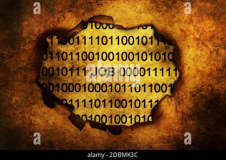 Job Grunge Datenkonzept Stockfoto