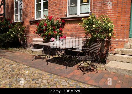 Ein romantischer Ort in einem Garten Stockfoto