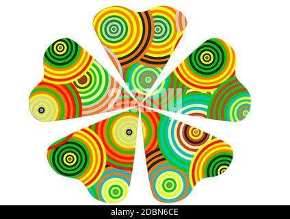 Schöne Blume Form aus Spaß bunten Kreis Muster für gemacht Dekoration Stockfoto