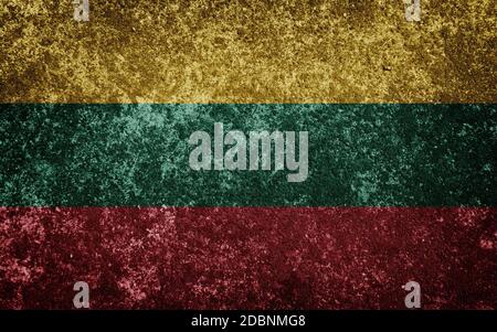 Litauen Flagge auf Beton gemalt Stockfoto