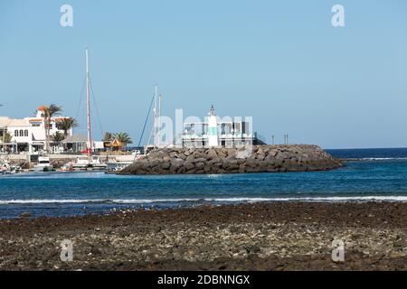 Marina in Caleta de Fuste, Fuerteventura, Kanarische Inseln, Spanien Stockfoto