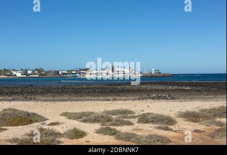 Marina in Caleta de Fuste, Fuerteventura, Kanarische Inseln, Spanien Stockfoto