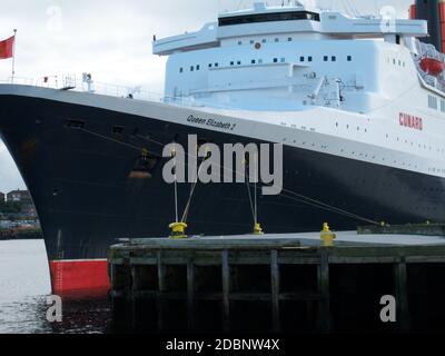 Queen Elizabeth 2 und Queen Mary 2 Cunard Queens Stockfoto