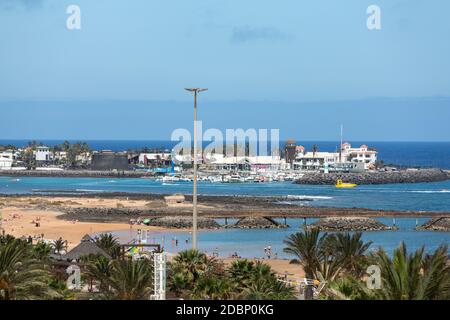 Marina in Caleta de Fuste, Fuerteventura, Kanarische Inseln, Spanien Stockfoto