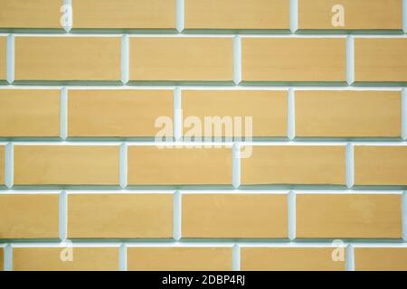 Beige Ziegel wand Textur. Neue, saubere beige Steine Hintergrund Stockfoto