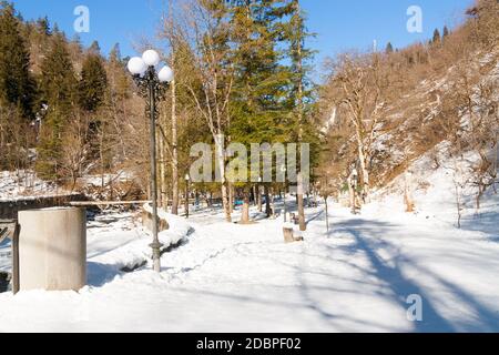 Blick auf Borjomi Park in Georgien Stockfoto