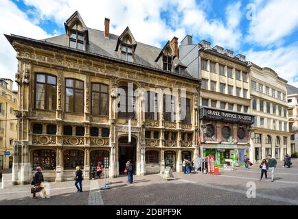 Die Rouen Normandie Tourismus & Kongress oder Convention Office am Place de la Cathedrale in der Normandie Stadt Rouen Frankreich Stockfoto