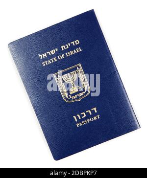 Israel Pass auf der weißen Stockfoto