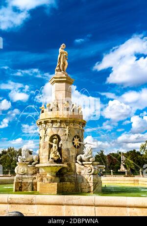 Brunnen der Mariblanca in Aranjuez, Spanien Stockfoto