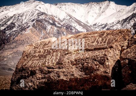 Chalfant Valley mit seinen berühmten Felszeichnungen - Reisefotografie Stockfoto