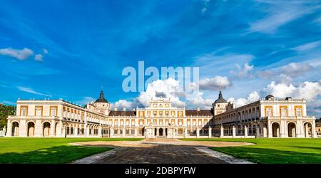 Königspalast von Aranjuez in Spanien Stockfoto