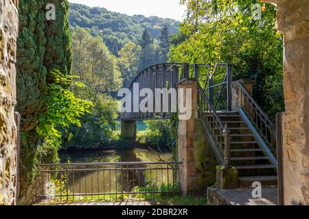 Brücke Eiserner Steg über die Glan in Meisenheim Stockfoto