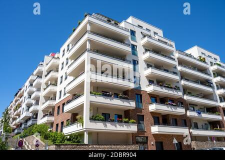 Modernes Apartment Gebäude in Berlin, Deutschland Stockfoto