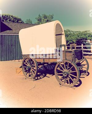 Wild West Warenkorb in Vintage tone Stockfoto