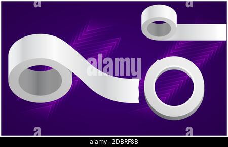 Mock-up-Illustration von Klebeband Rolle auf abstraktem Hintergrund Stockfoto