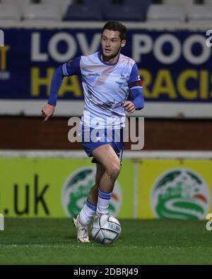 HARTLEPOOL, ENGLAND. 17. NOVEMBER Luke Molyneux von Hartlepool United während des Vanarama National League Spiels zwischen Hartlepool United und Wrexham im Victoria Park, Hartlepool am Dienstag, 17. November 2020. (Quelle: Mark Fletcher - MI News ) Stockfoto